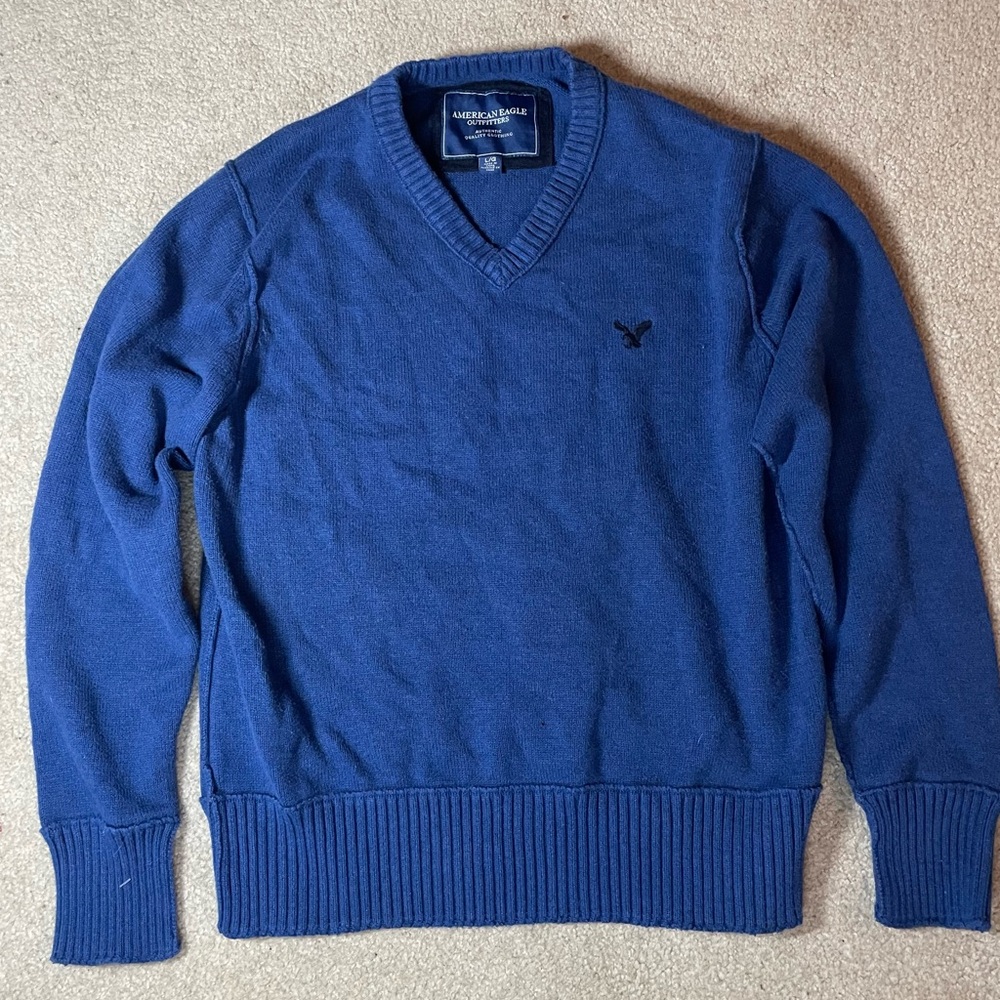 vintage american eagle outfitters blue sweater